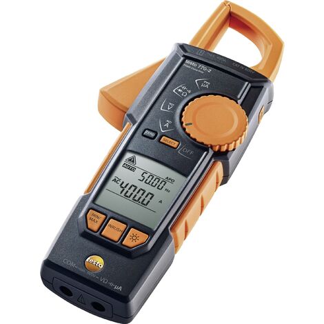 testo 770-2 Pince ampèremétrique, Multimètre numérique CAT III 1000 V, CAT IV 600 V Affichage (nombre de points): 4000 W280811