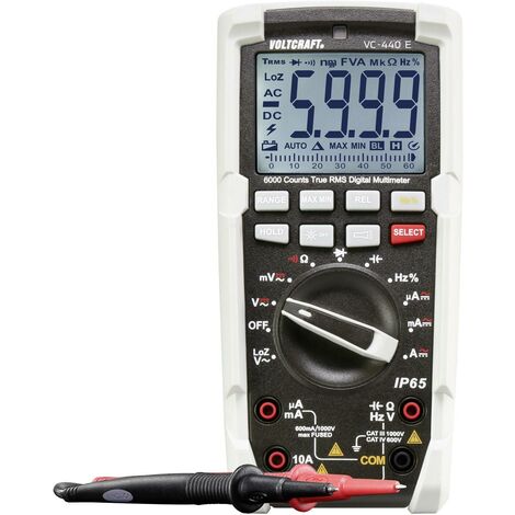 Multimètre VOLTCRAFT VC-440 E numérique protégé contre les projections d'eau (IP65) CAT III 1000 V, (1/5)