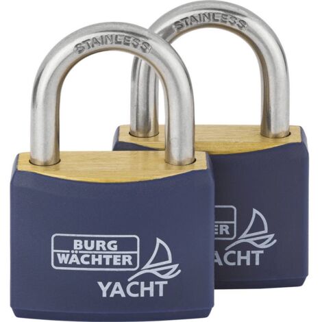 Set de 2 cadenas - BURG WACHTER - DUO 460 Ni 40 SB - Inox marin, double verrouillage