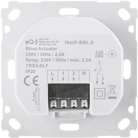 Homematic IP sans fil Actionneur de store HmIP-BBL-2 S891521