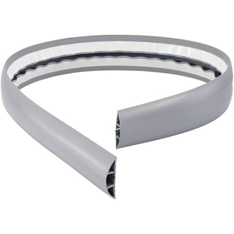 Tru Components – Protège-câbles 1566306 PVC souple 1800 mm – 1 canal pour câbles Ø 14.8 x 7.8 mm – Bande adhésive double face incluse