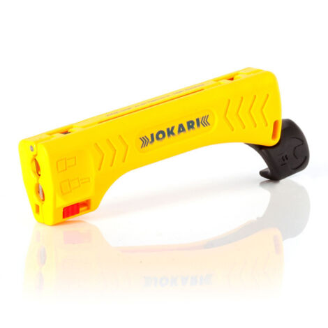 Jokari – Outil dénudage câble coaxial 4,8 à 7,5 mm – Clé à douille SW11 mm intégrée – Revêtement nitrure de titane – Pour dénudage précis (1/5)