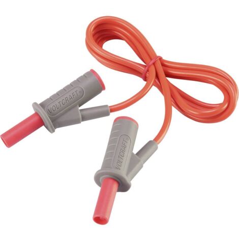 Cordon de mesure de sécurité[Banane mâle 4 mm -Banane mâle 4 mm ] Ultra flexibles 1.00 mrougeMSB-5