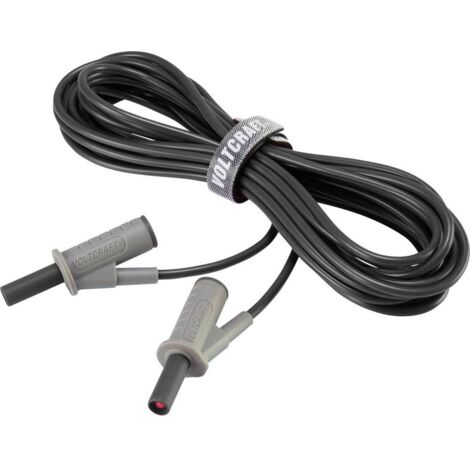 Cordon de mesure de sécurité[Banane mâle 4 mm -Banane mâle 4 mm ] Ultra flexibles 5.00 mnoirMSB-50 (1/4)