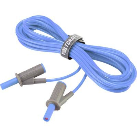 Cordon de mesure de sécurité[Banane mâle 4 mm -Banane mâle 4 mm ] Ultra flexibles 5.00 mbleuMSB-50 (1/5)