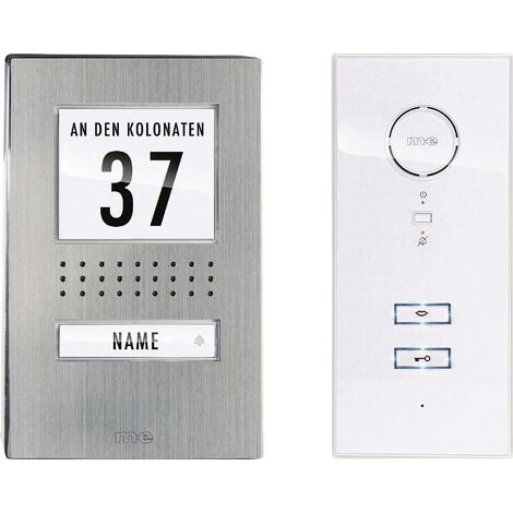 m-e modern-electronics ADV 111 WW Audio Vistadoor Interphone filaire Set complet 1 foyer acier inoxy (1/2)