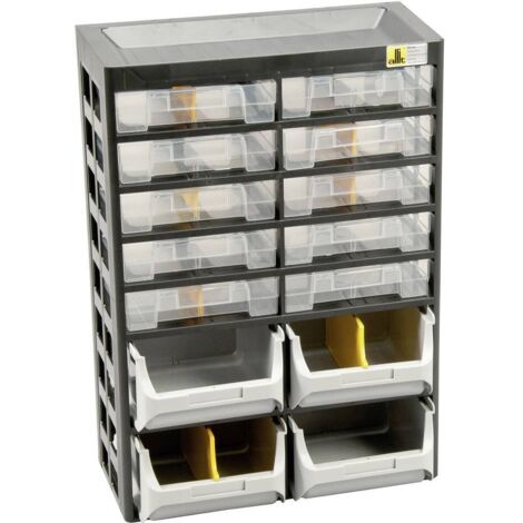 Étagère de rangement à compartiments 170 x 305 x 435mm – Polypropylène et polystyrène – Séparateurs inclus – 458140 – Allit (1/9)