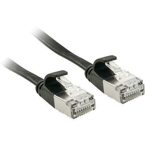 Câbles réseau et DAC LINDY Cat.6A U/FTP Flat Patch Cable black 2m (1/4)