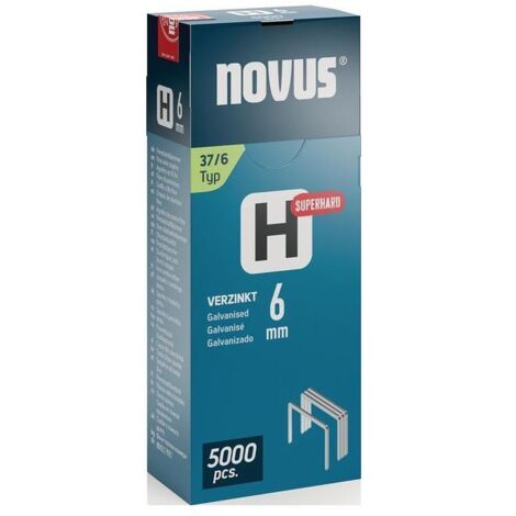 Novus Tools 042-0770 Agrafes fil fin Type 37 5000 pc(s) Dimensions (L x l) 6 mm x 10.6 mm (1/2)