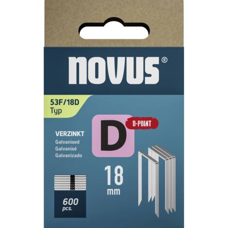Novus Tools 042-0794 Agrafes fil plat Type 53F 600 pc(s) Dimensions (L x l) 18 mm x 11.3 mm