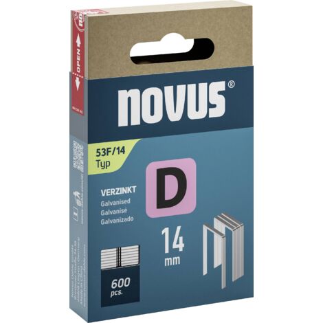 Novus Tools 042-0792 Agrafes fil plat Type 53F 600 pc(s) Dimensions (L x l) 14 mm x 11.3 mm