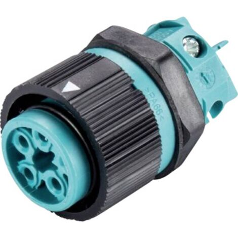 Wieland Electric 46.051.5053.6 Cosse cylindrique mâle embase femelle Nombre total de pôles: 4 + PE Série (connecteur rond): RST® MINI 1 pc(s) S301481