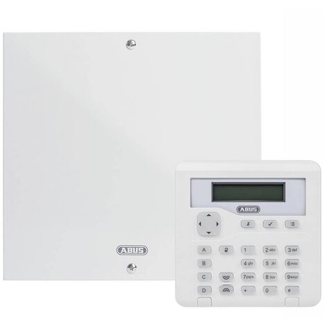 Abus – Centrale d'alarme filaire Terxon SX – Alimentation de secours – 10 zones programmables – Protection antisabotage – Clavier LCD inclus
