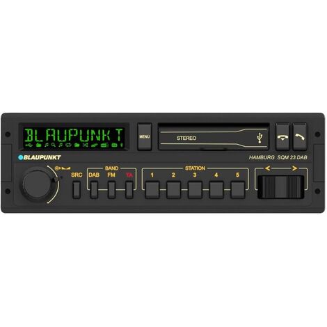 Blaupunkt Hamburg SQM 23 DAB Autoradio tuner DAB+, design rétro, port pour commande au volant, kit mains libres bluetooth V305183