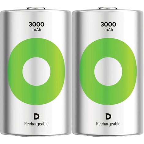 GP ReCyko Pile rechargeable LR20 (D) NiMH 3000 mAh 1.2 V 2 pc(s) V873863 (1/3)