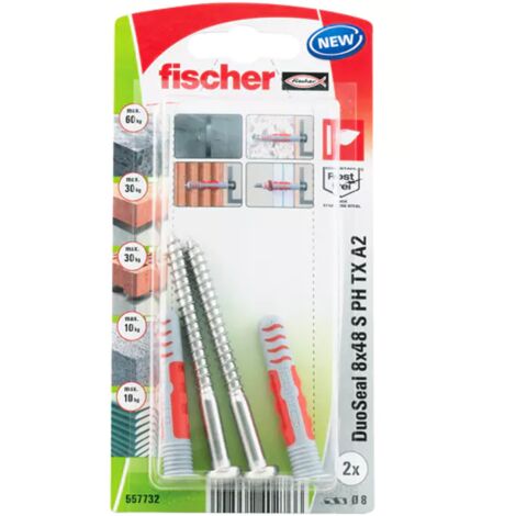 Fischer 557732 DuoSeal 8 x 48 S PH TX A2 K NV Cheville 48 mm 1 set
