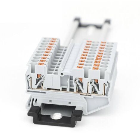 TRU COMPONENTS TC-JPT4-TW Grey Borne de passage 6.2 mm connexion rapide 0.2 mm² 4 mm² gris 1 pc(s) C069912