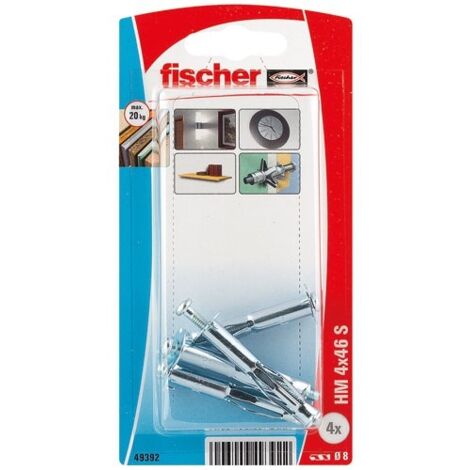 Fischer 049392 HM 4 x 46 S K NV Cheville pour corps creux 46 mm 1 set (1/6)