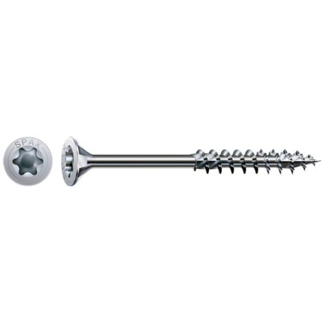 SPAX Vis construction bois, 8 x 180 mm, 50 unités, Filetage partiel, Tête fraisée, T-STAR plus T40, 4CUT, WIROX, Diamètre Ø 8 mm - 0191010801805