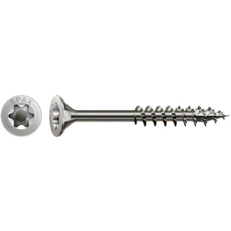 Spax T-STAR PLUS Tête fraisée TORX T20 Inox A2 5X50 Filetée sur 32-200 pièces