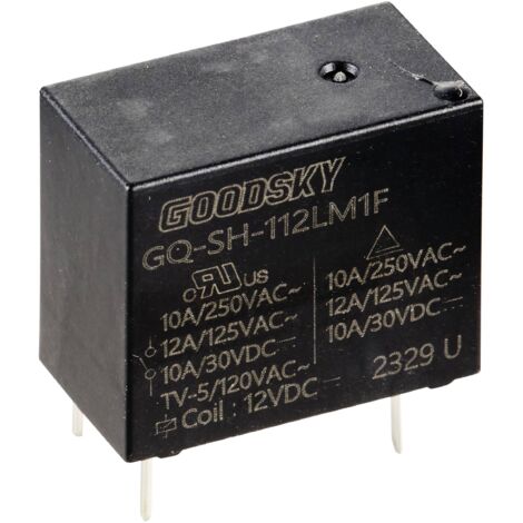 GoodSky GQ-SH-112LM1F Relais pour circuits imprimés 12 V/DC 10 A 1 NO (T) 1 pc(s) R320522 (1/2)