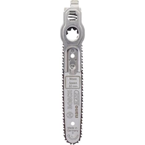 Bosch – Lame à scie NanoBlade WoodSpeed 50 – Pour bois, PVC et verre acrylique – Changement rapide sans outils – Profondeur de coupe 50 mm - 2609256D84