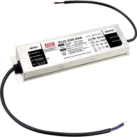 Mean Well ELG-240-24B-3Y Transformateur pour LED, Driver de LED à tension constante, à courant constant 240 W 10 A 12 - 24 V/DC fonction dimmeur 3 e X130801