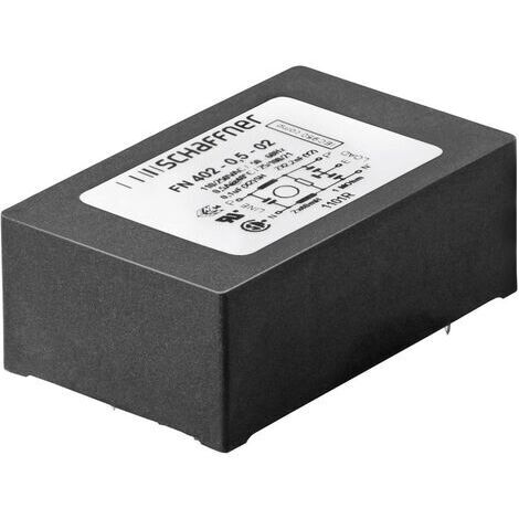 Filtre antiparasite Schaffner FN 402-0.5-02 250 V/AC 0.5 A 40 mH (L x l x H) 45 x 28 x 16.5 mm 1 pc(s) Y06803 (1/2)