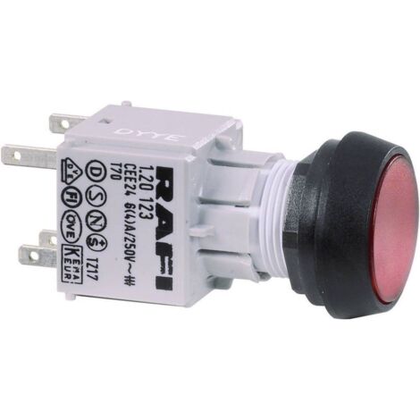 RAFI 1.30.070.021/1306 RAFIX 16 130070021/1306 Bouton-poussoir actionneur plat rouge 1 pc(s) D75182 (1/3)
