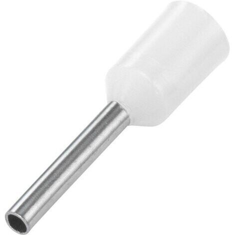 Embout simple d'extrémité de câble TE Connectivity 966067-2 0.5 mm² x 8 mm partiellement isolé blanc 500 pc(s) Y245511 (1/5)