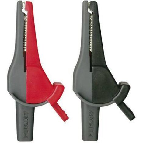 Beha Amprobe 370012 Jeu de pinces crocodiles de sécurité femelle 4 mm CAT III 1000 V, CAT IV 600 V r (1/2)