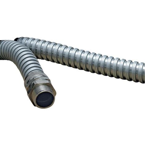 Tuyau de protection pour les câbles - en acier galvanisé - Ø intérieur 5 mm  - Ø extérieur 10 mm - 10 m - prix au rouleau