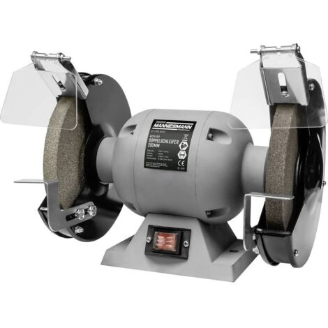 Brüder Mannesmann – Touret à meuler 200 mm 350 W – Fonctionnement silencieux et sans vibrations – Protection contre les étincelles réglable – Disque abrasif inclus (1/3)