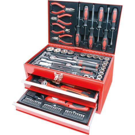 Brüder Mannesmann – Coffret multi-outils 156 pièces – M29066 – Acier chrome-vanadium – Dimensions 40,5 x 27,5 x 27 cm – Visseuse 3,6 V pour assemblage rapide - Q431391