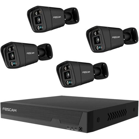 Foscam FN9108E-B4-2T black Ethernet IP-Set pour caméra de surveillance8 canauxavec 4 caméras3840 x 2 (1/5)