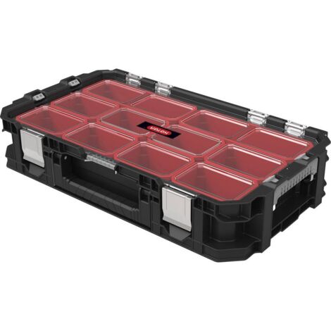 Mallette de rangement KETER Connect 540 x 300 x 110 mm – Couvercle en polycarbonate transparent – Récipient amovible pour petites pièces (1/10)