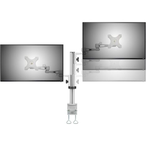 Support de table pour écran SpeaKa Professional SP-5986112 x2 33,0 cm (13") - 68,6 cm (27") réglable en hauteur, inclinable, mobile, rotatif W083561 (1/5)