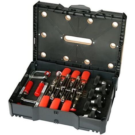 Bessey – Système de serrage rapide 2500N – STCSMFT – Coffret multifonction avec 4 tournevis et 2 serre-joints en acier – Pour surfaces sensibles - X560271 (1/5)