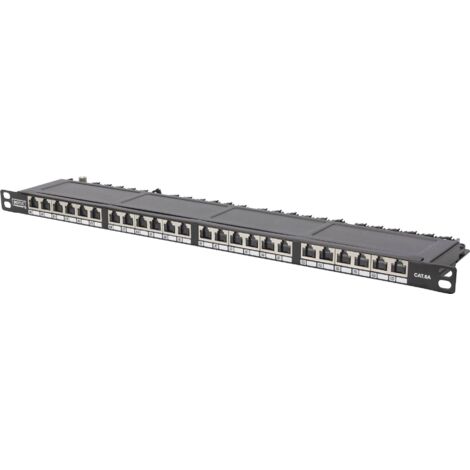 Panneau de brassage 24 ports Digitus DN-91624S-SL-SH CAT 6 0.5 UH X98634 (1/4)