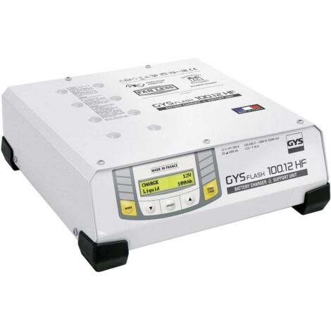 GYS – Chargeur automatique 12 V 100 A 29071 – 4 modes : charge, remplacement, diagnostic, showroom – Protection électronique contre surcharge