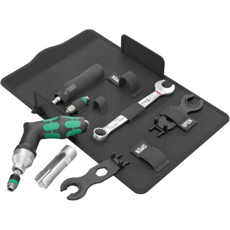 Wera – Jeu d'outils 7 pièces 5136043001 – Montage photovoltaïque – Vissage précis dans espaces restreints – Clé Joker et porte-embout Rapidaptor - Q537263
