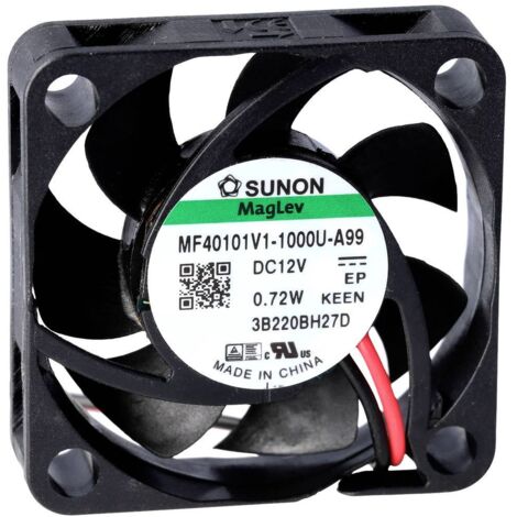 Sunon MF40101V2-1000U-G99 Ventilateur axial 12 V/DC 11.89 m³/h (L x l x H) 10 x 40 x 40 mm R054722