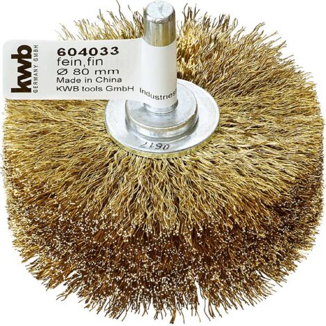 kwb Brosse à structure en bois, fil d'acier HSS ondulé, avec laiton pour une utilisation avec les perceuses et les visseuses sans fil 604033 1 pc(s) D223082 (1/2)