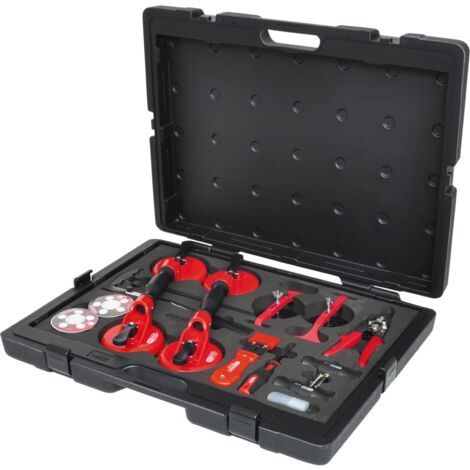 Kstools – Jeu de démontage pour pare-brises – 13 pièces avec ventouses – Valise plastique extra solide – Outil professionnel pour vitres collées - X967842