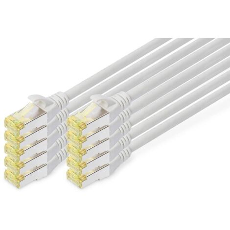 Digitus DK-1644-A-005-10 RJ45 Câble réseau, câble patch CAT 6a S/FTP 0.50 m gris 1 pc(s) (1/3)