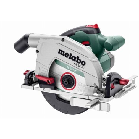 Metabo – Scie circulaire portative 1500W – Profondeur de coupe 66mm – Pour coupes précises sur rails de guidage – Lame carbure 24 dents