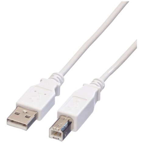 Value Câble USB USB 2.0 USB-A mâle, USB-B mâle 3.00 m blanc blindé 11.99.8831 S369112 (1/4)