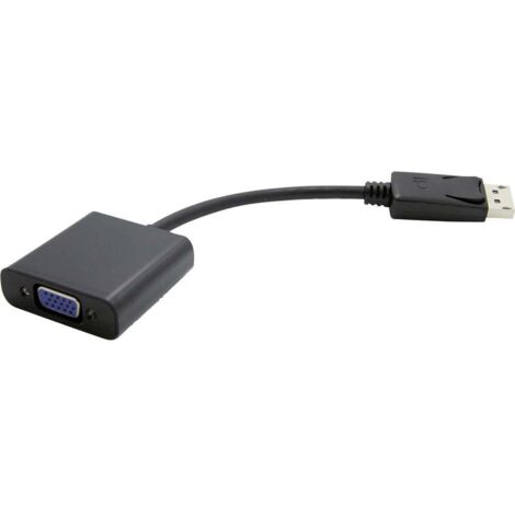 Câble adaptateur Value DisplayPort / VGA Fiche mâle DisplayPort, Prise femelle VGA 15 pôles 0.15 m n (1/3)