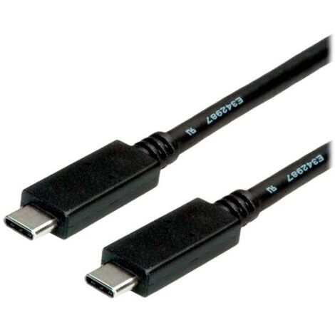 Roline Câble USB USB 3.2 Gen2 USB-C® mâle 2.00 m noir 11.02.9055 (1/4)