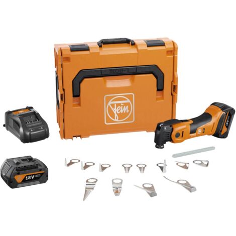 Fein – Outil multifonction sans fil 18V – Moteur PowerDrive, système anti-vibrations – Avec 2 batteries 5Ah et accessoires – Coffret L-Boxx (1/10)